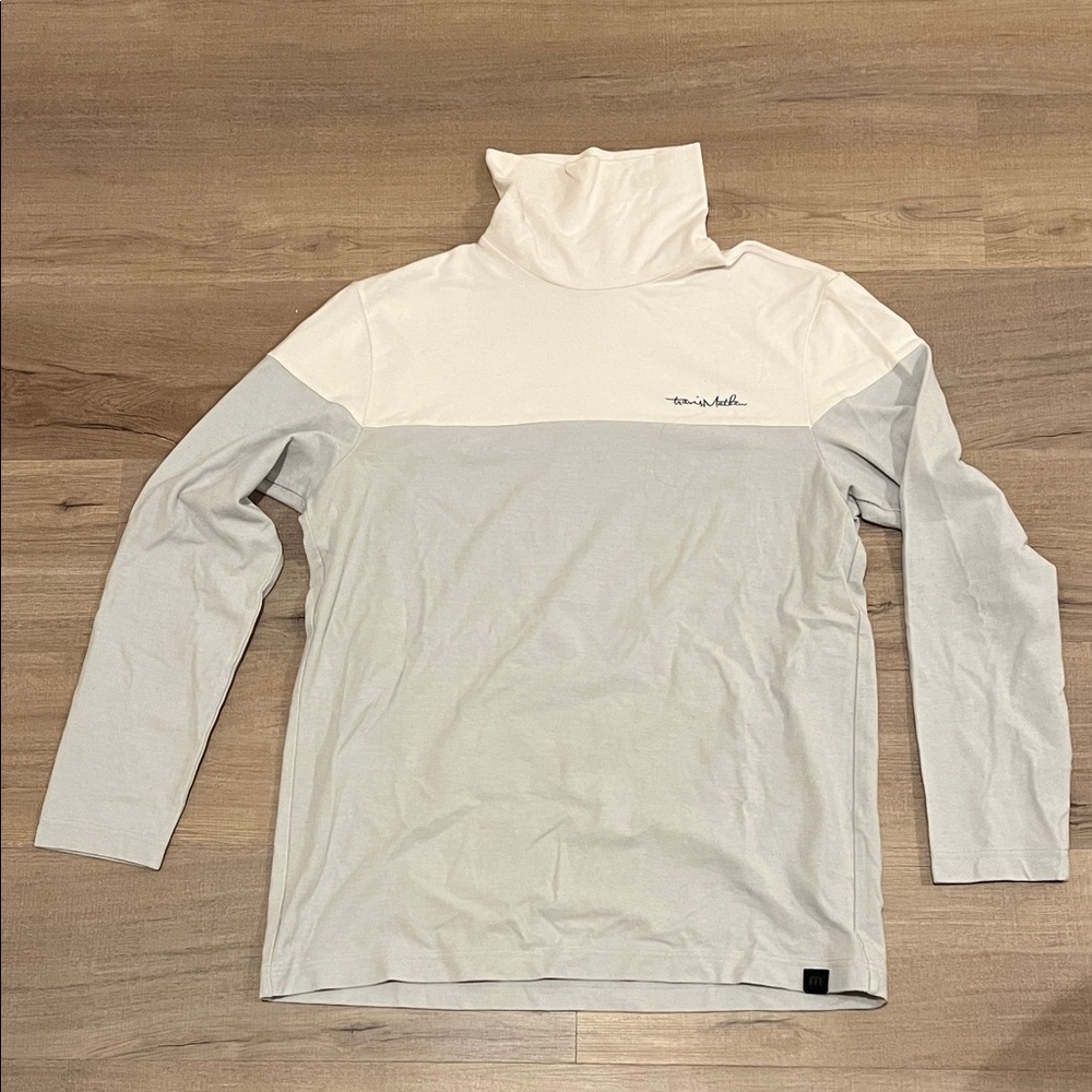 TravisMathew Two-Tone Turtleneck Long Sleeve Shirt
